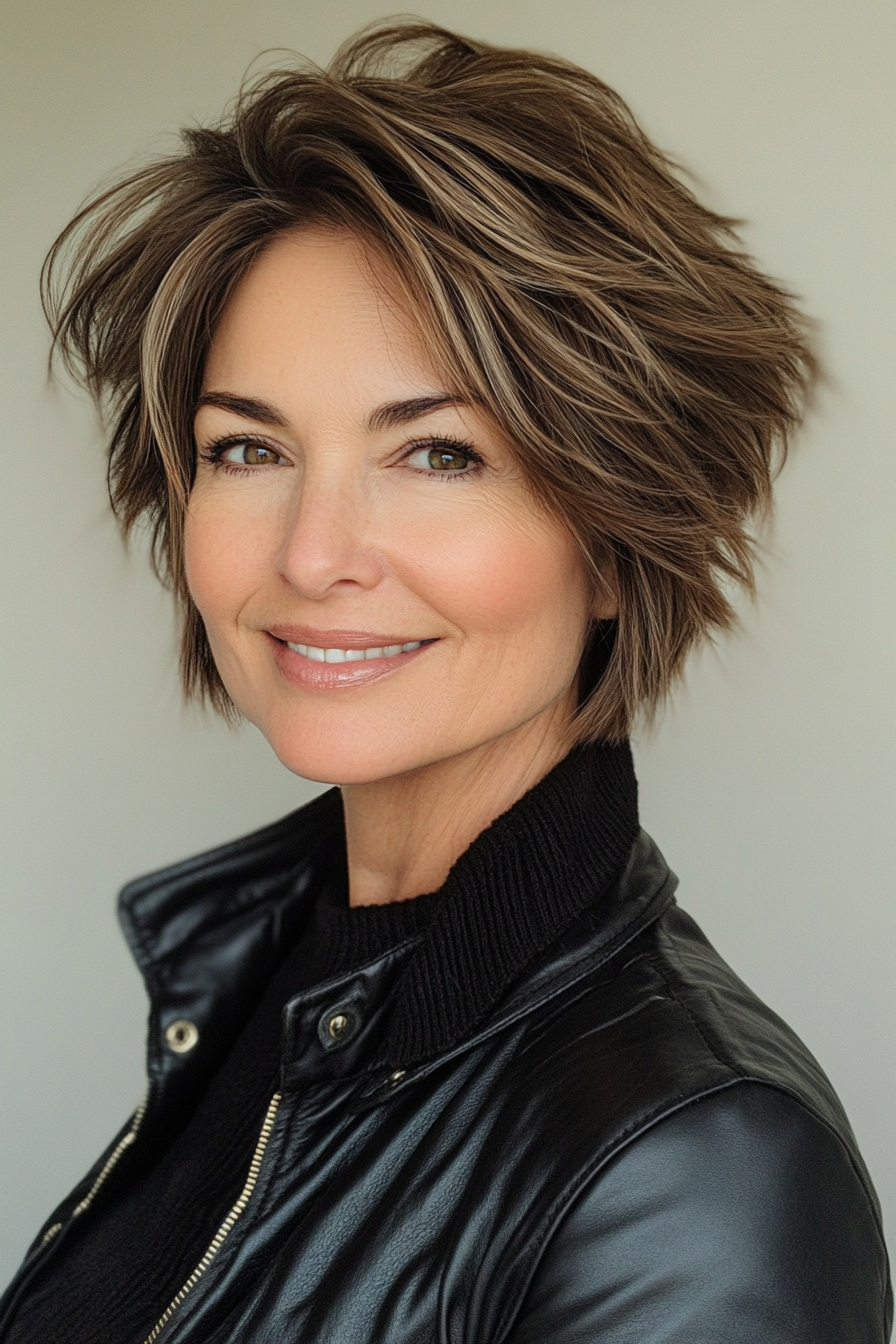 25. Disconnected Pixie in Espresso (Pixie Haircuts For Women Over 60) - Pixie Haircuts For Women Over 60