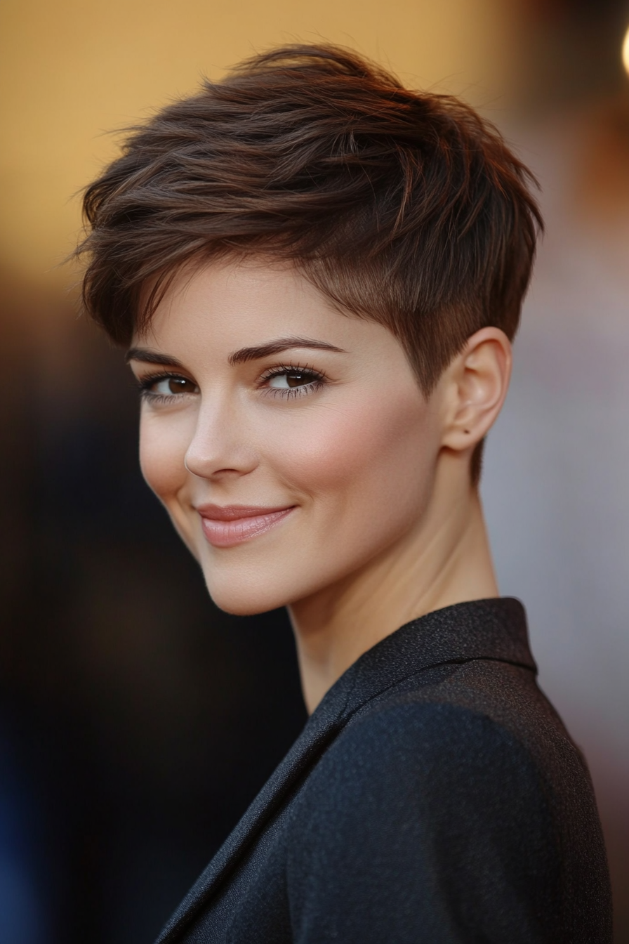 1. Classic Pixie with Soft Brown Undertones (Short Pixie Haircuts) - Short Pixie Haircuts