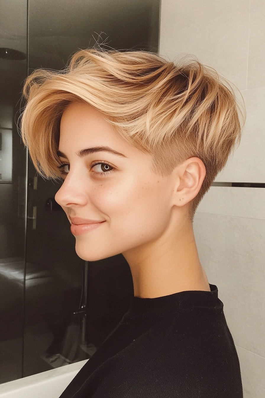 16. Choppy Pixie in Honey Blonde (Short Pixie Haircuts) - Short Pixie Haircuts