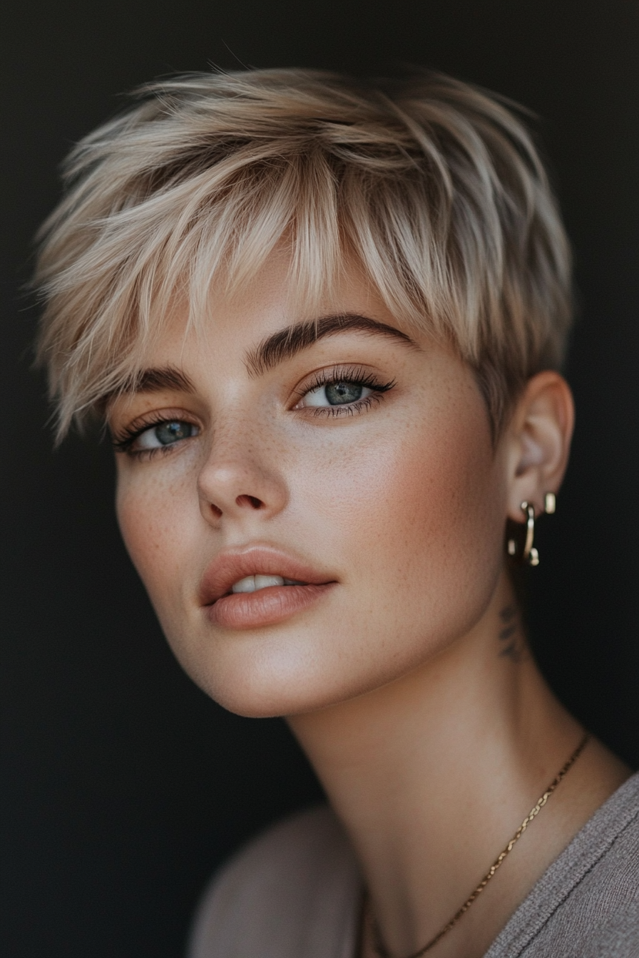 19. Boyish Pixie in Neutral Beige Blonde (Short Pixie Haircuts) - Short Pixie Haircuts
