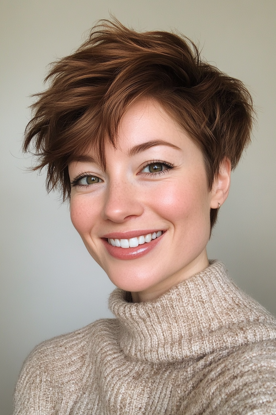 2. Earthy Textured Pixie (Spring Hairstyles) - Spring Hairstyles