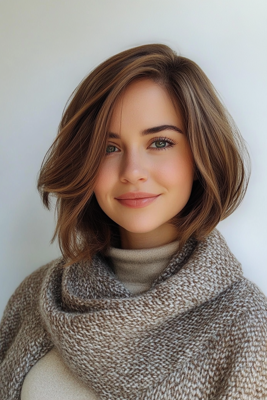 18. Sable Soft Bob with Side Part (Spring Hairstyles) - Spring Hairstyles