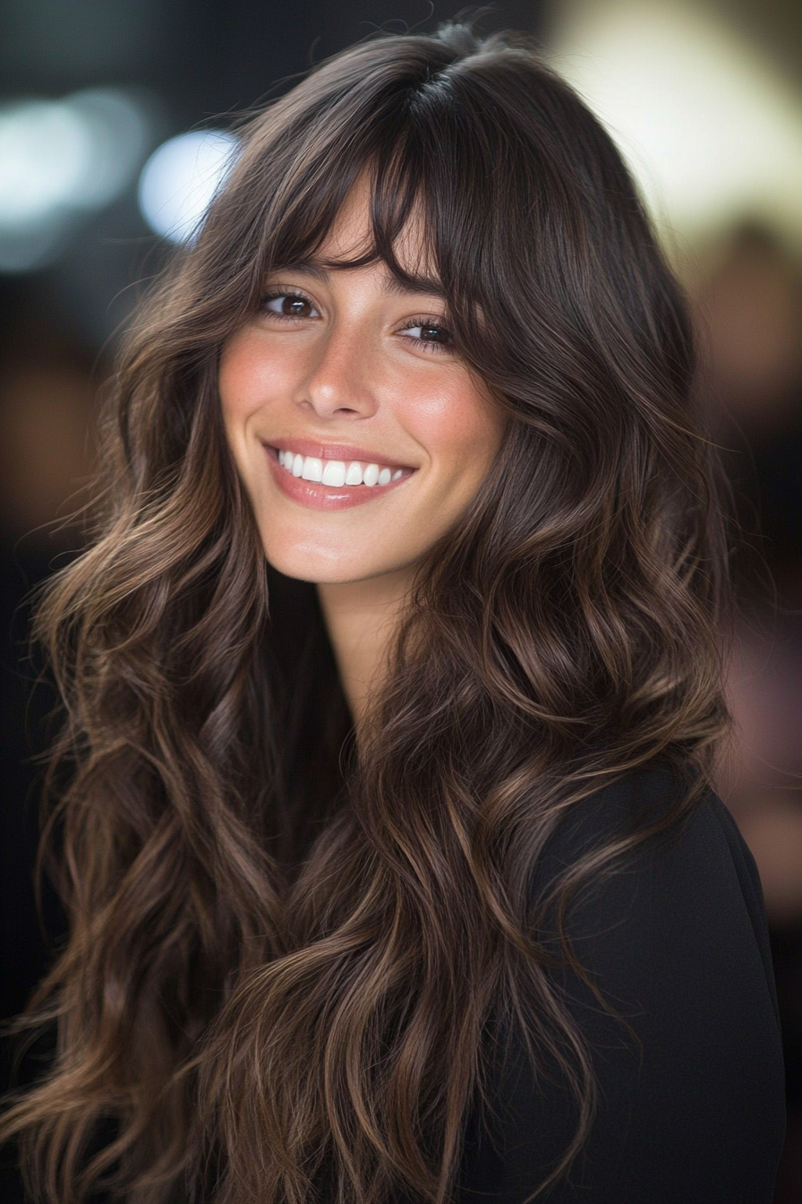 2. Soft Shag with Dark Brown (Long Wavy Haircuts) - Long Wavy Haircuts