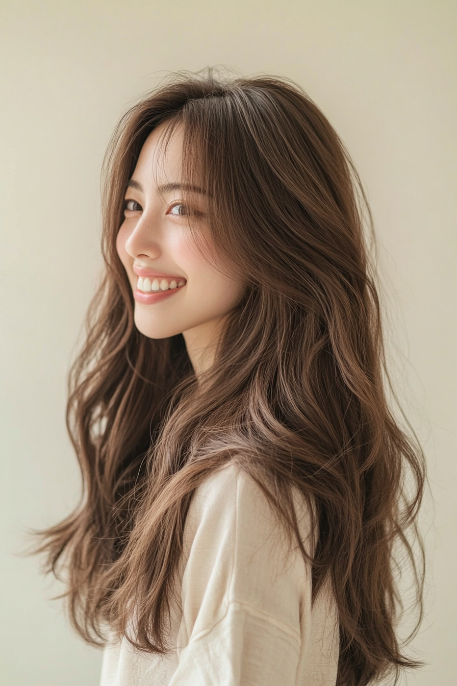18. Long U-Cut in Soft Hazelnut Brown (Long Wavy Haircuts) - Long Wavy Haircuts