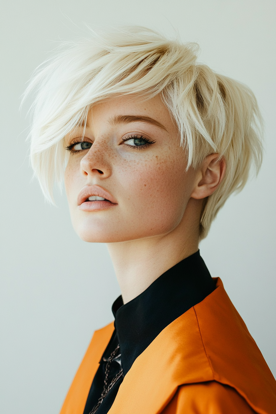 3. Icy Blonde Asymmetrical Crop (Short Blonde Haircuts) - Short Blonde Haircuts