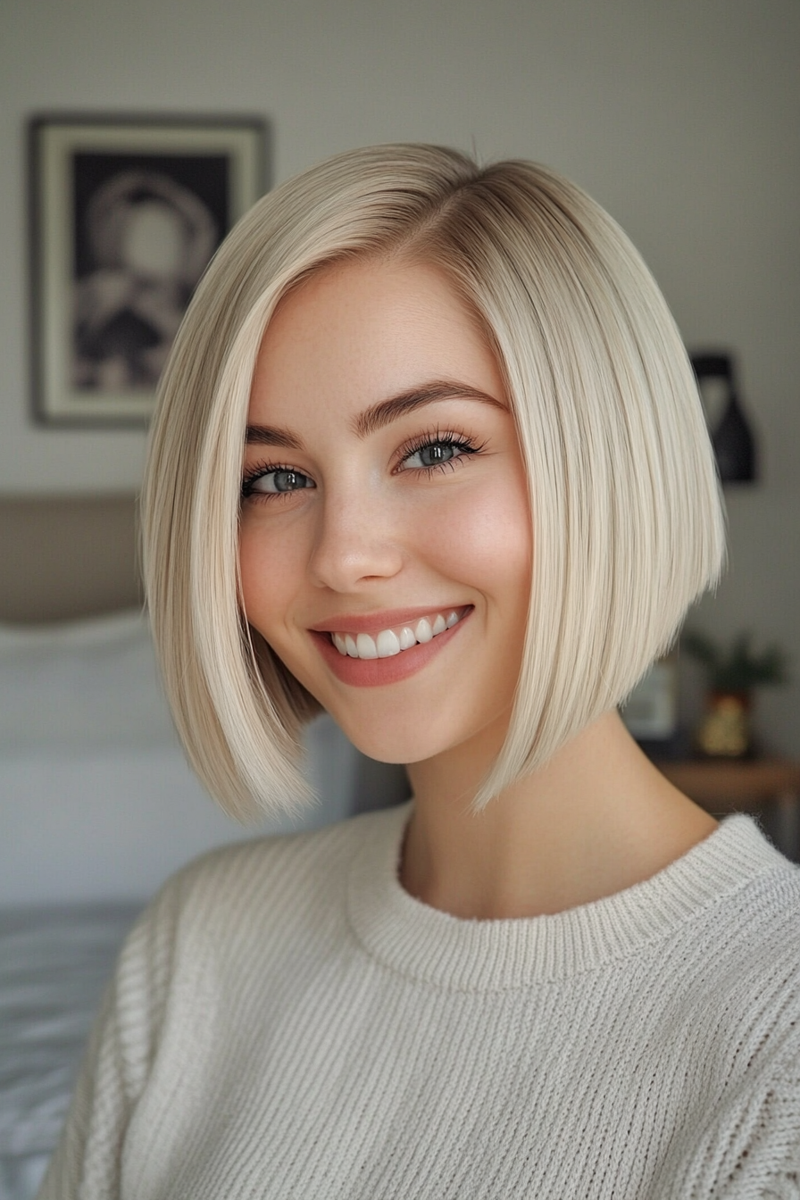 5. Ash Blonde Blunt Bob (Short Blonde Haircuts) - Short Blonde Haircuts