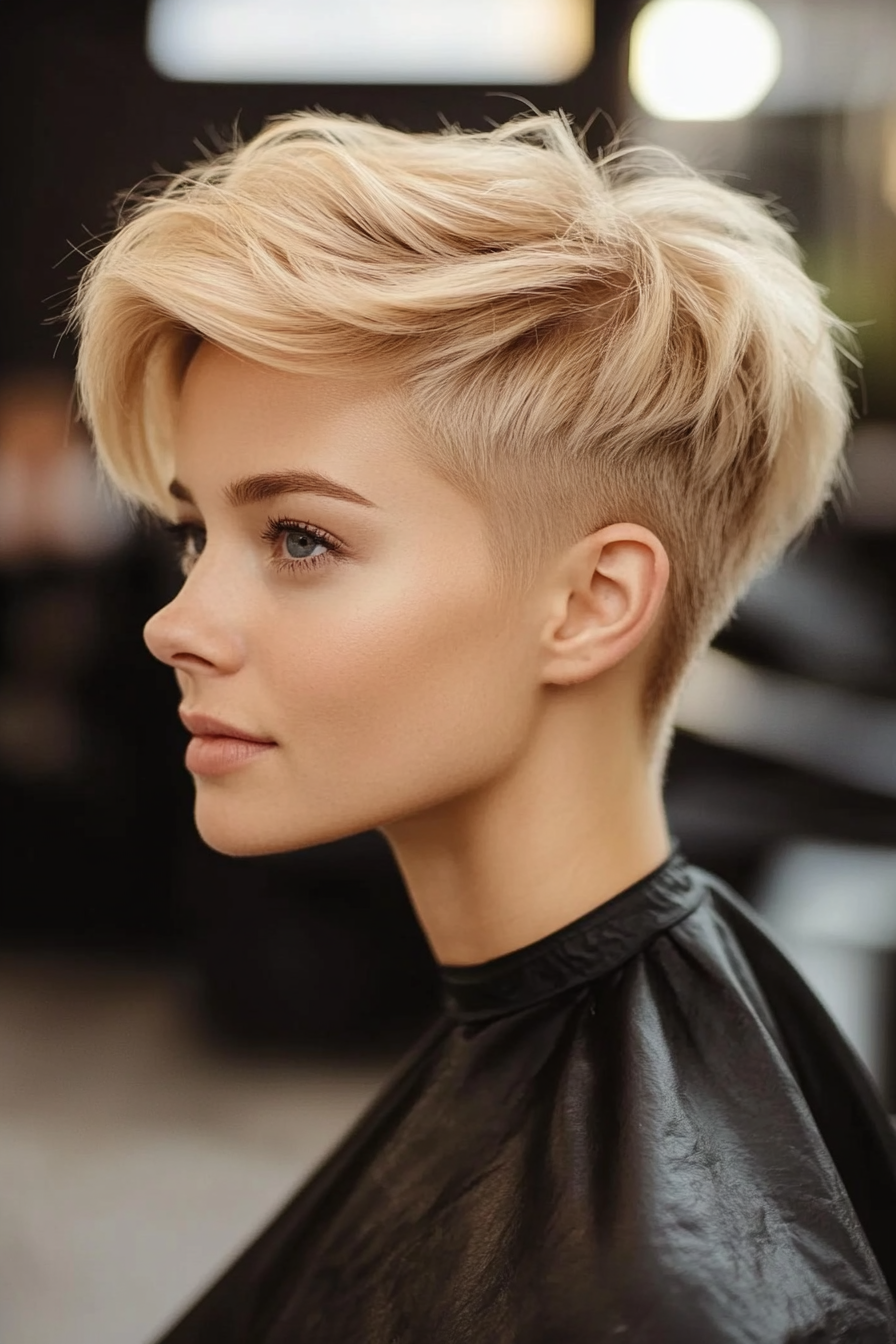 16. Soft Blonde Undercut Pixie (Short Blonde Haircuts) - Short Blonde Haircuts