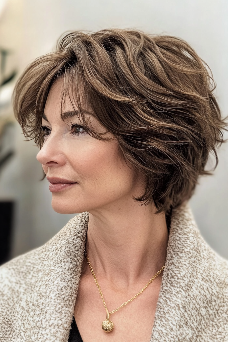18. Sable Wavy Shag (Layered Haircuts For Short Hair) - Layered Haircuts For Short Hair