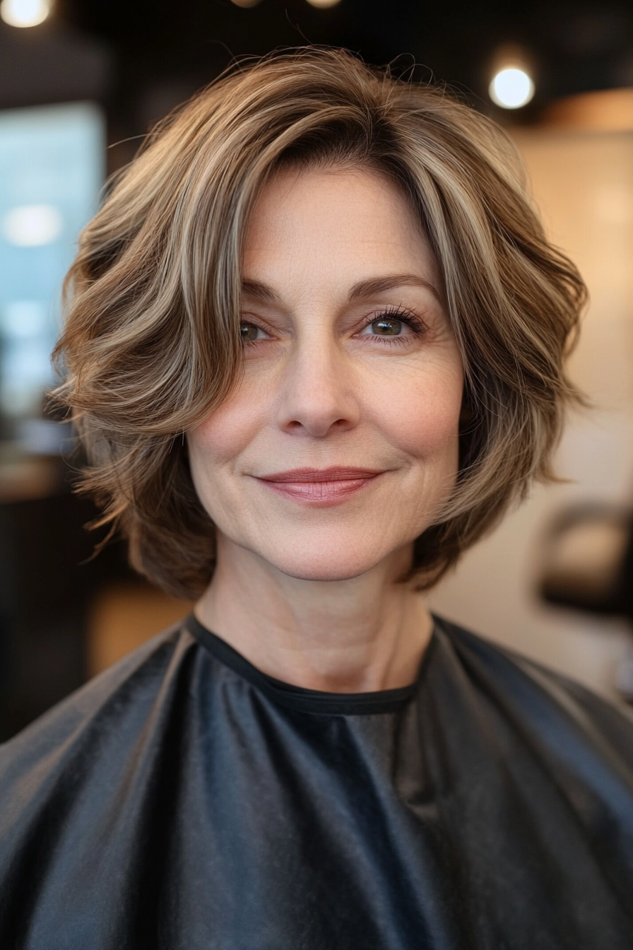 16. Graduated Bob with Light Ash Brown (Short Haircuts For Women Over 50) - Short Haircuts For Women Over 50