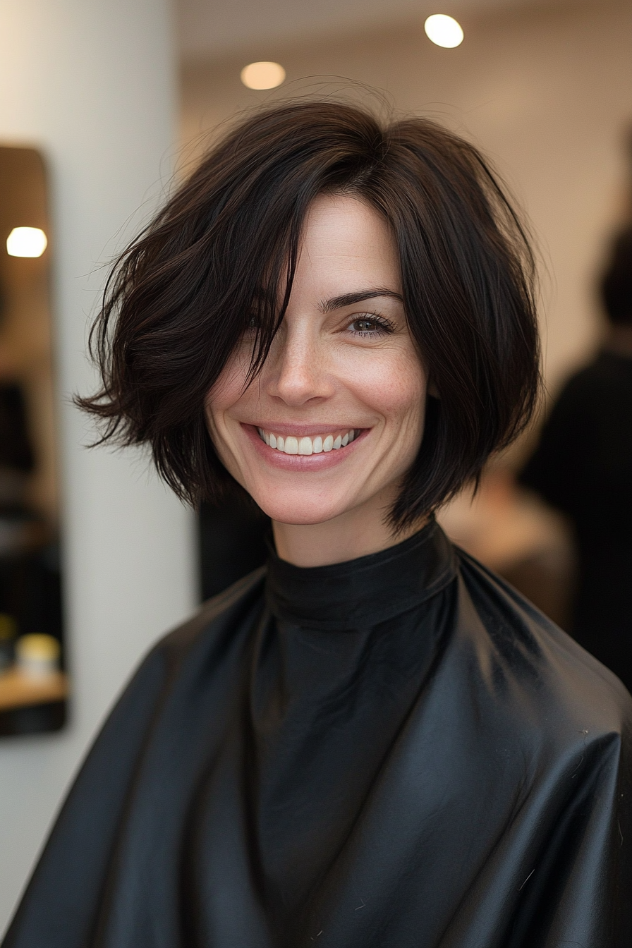 11. Rich Chocolate French Bob (Chic Short Haircuts) - Chic Short Haircuts