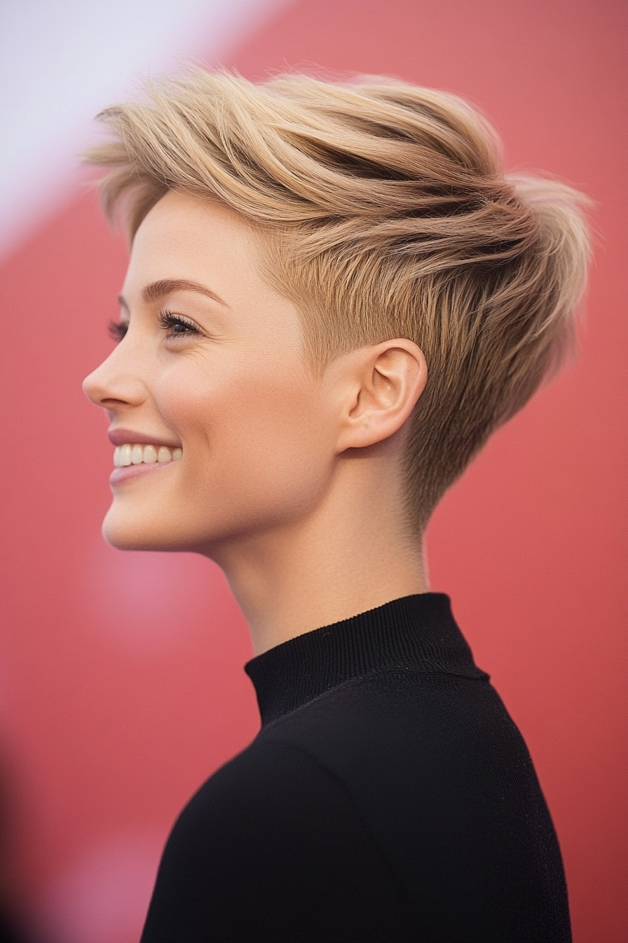 6. Honey Blonde Tapered Pixie (Long Pixie Cuts) - Long Pixie Cuts