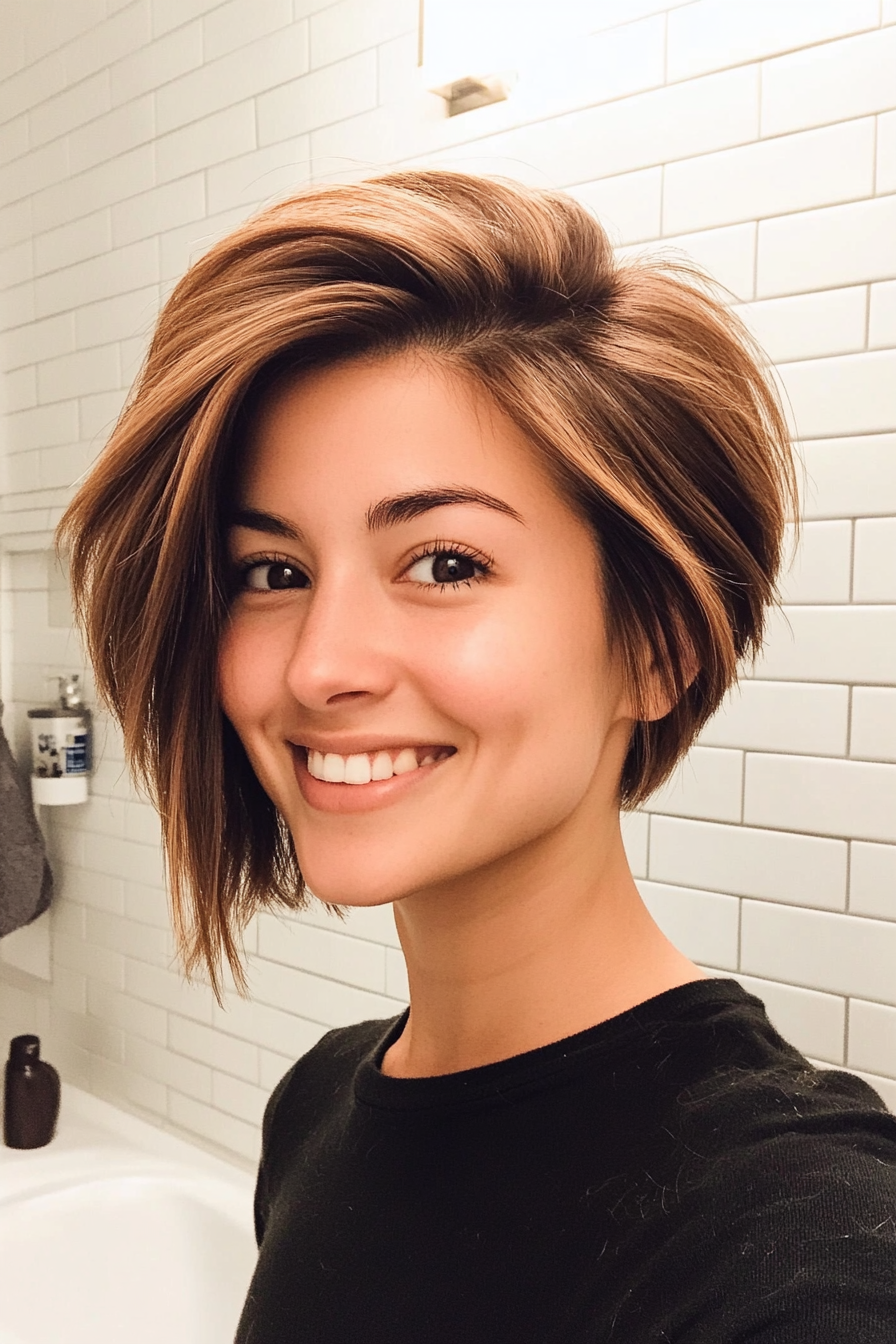 8. Caramel Balayage Pixie (Long Pixie Cuts) - Long Pixie Cuts