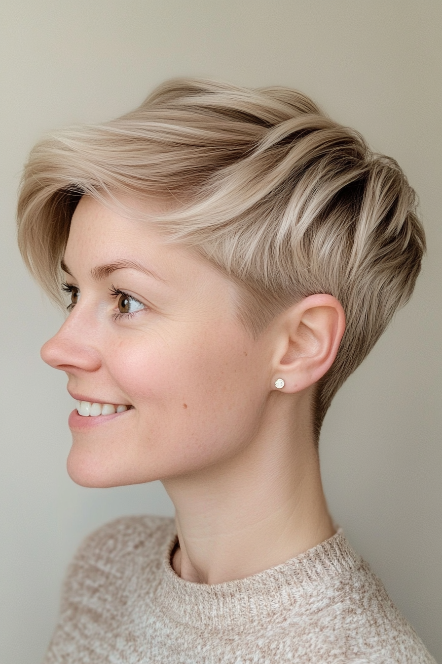 25. Warm Beige Blonde Pixie Cut (Long Pixie Cuts) - Long Pixie Cuts