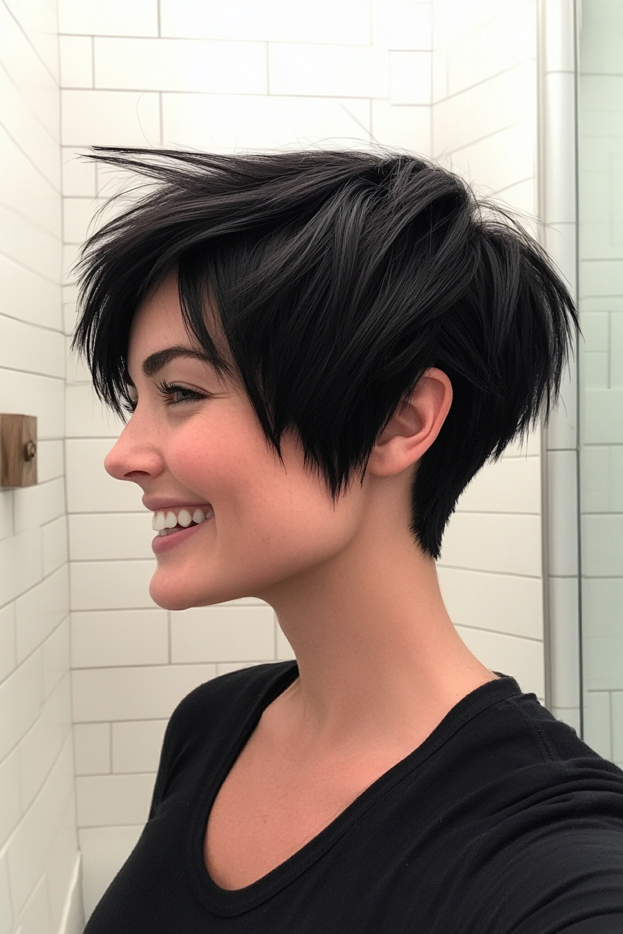 3. Disconnected Crop in Soft Black (Short Grunge Haircuts) - Short Grunge Haircuts