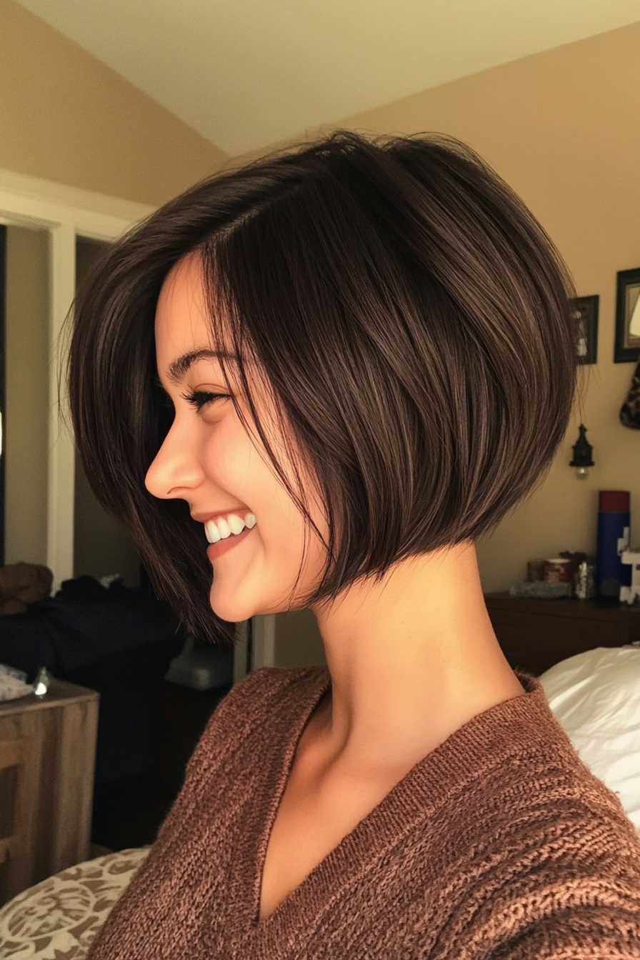 6. Asymmetrical Bob with Dark Chocolate Tones (Short Grunge Haircuts) - Short Grunge Haircuts