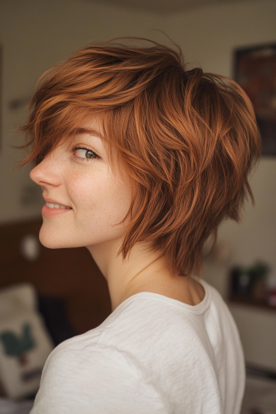 13. Short Shag in Light Chestnut Brown (Short Grunge Haircuts) - Short Grunge Haircuts