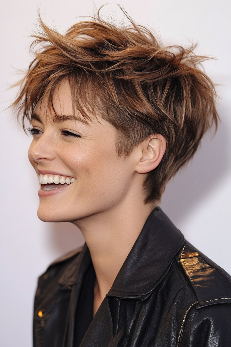 16. Voluminous Pixie in Sandy Brown (Short Grunge Haircuts) - Short Grunge Haircuts