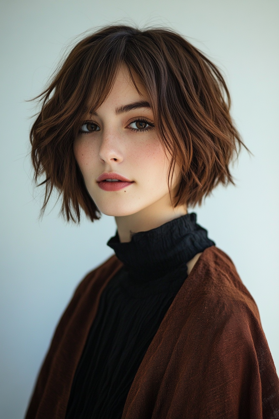 17. Shattered Layers in Mahogany Brown (Short Grunge Haircuts) - Short Grunge Haircuts