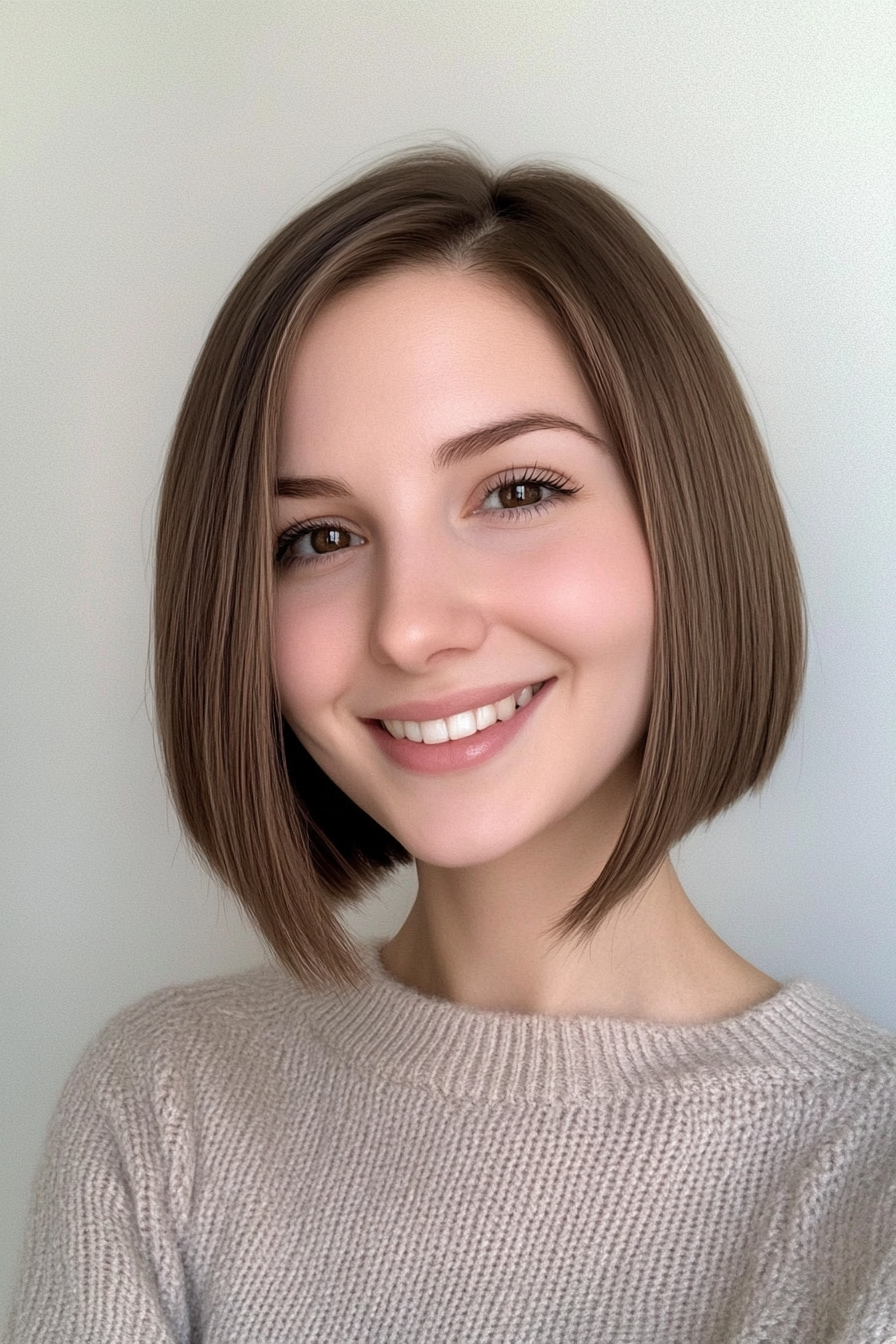 1. Classic Blunt Bob with Ash Brown (Bob Hairstyles For Thin Hair) - Bob Hairstyles For Thin Hair
