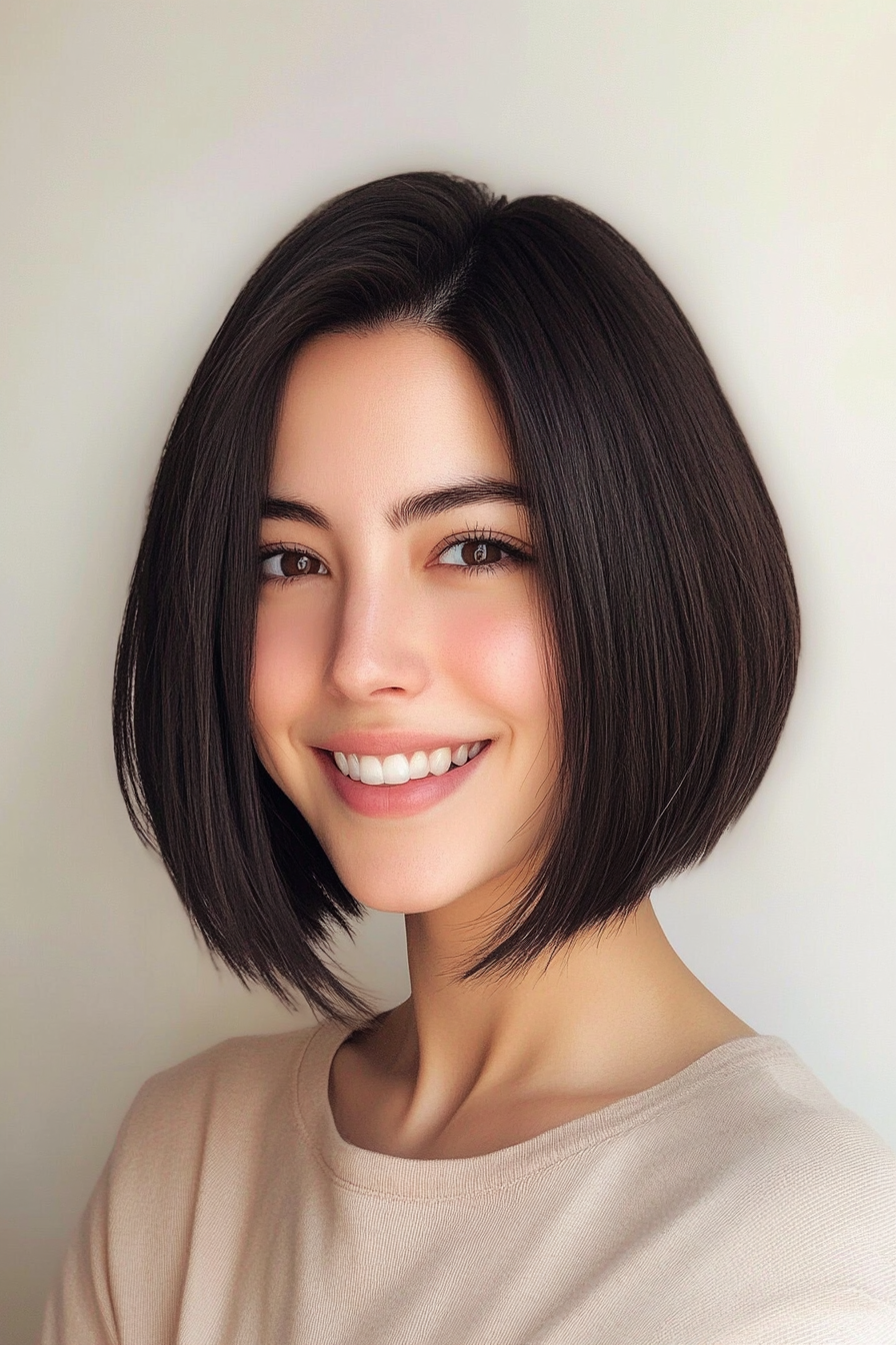 3. A-Line Bob with Jet Black (Bob Hairstyles For Thin Hair) - Bob Hairstyles For Thin Hair