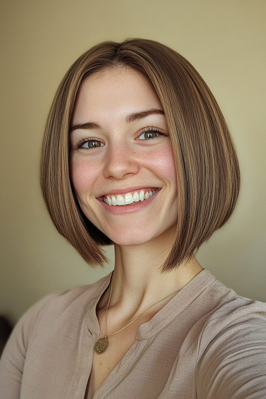 15. Rounded Bob with Mocha Brown (Bob Hairstyles For Thin Hair) - Bob Hairstyles For Thin Hair
