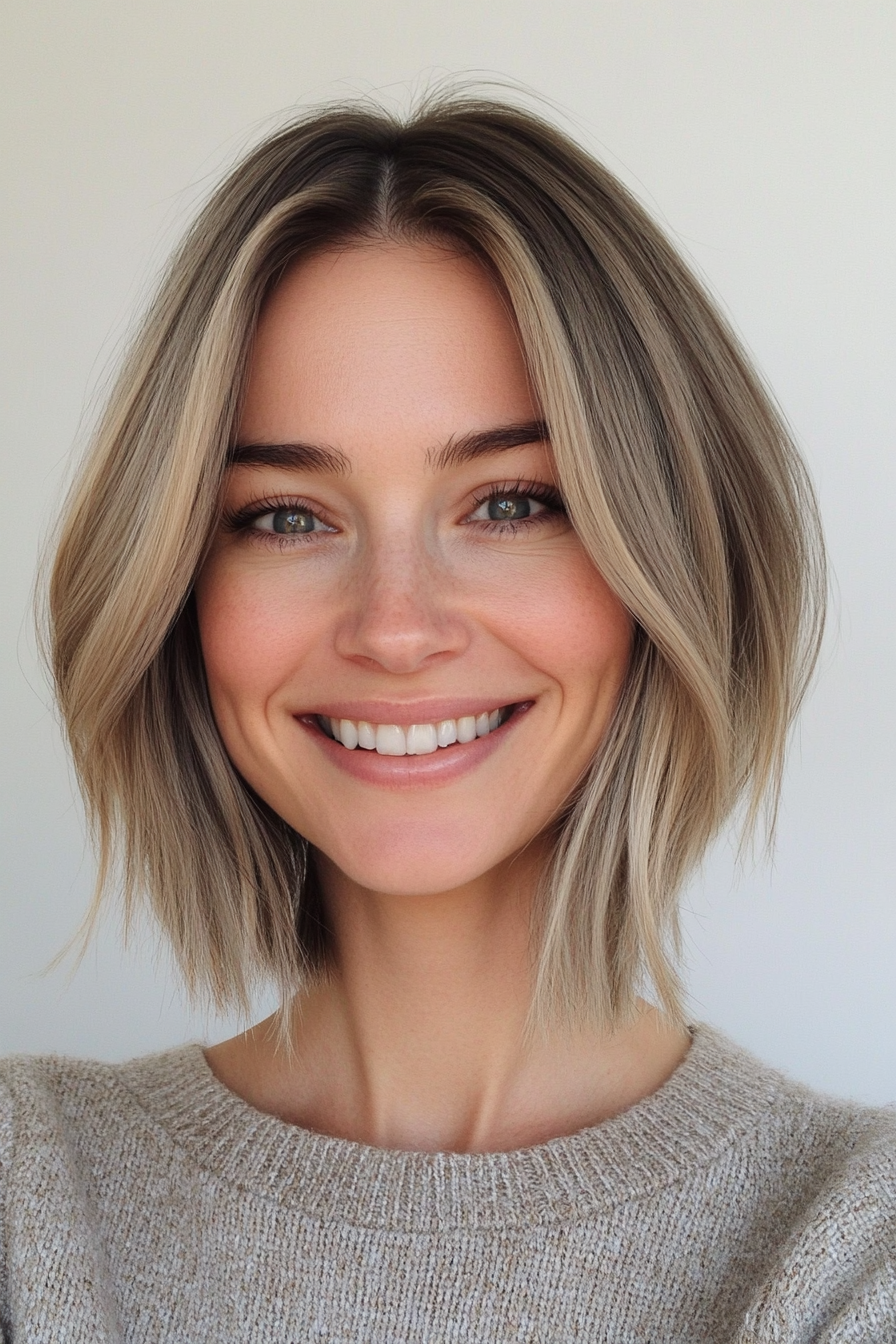 18. Inverted Bob with Subtle Ash Blonde (Bob Hairstyles For Thin Hair) - Bob Hairstyles For Thin Hair