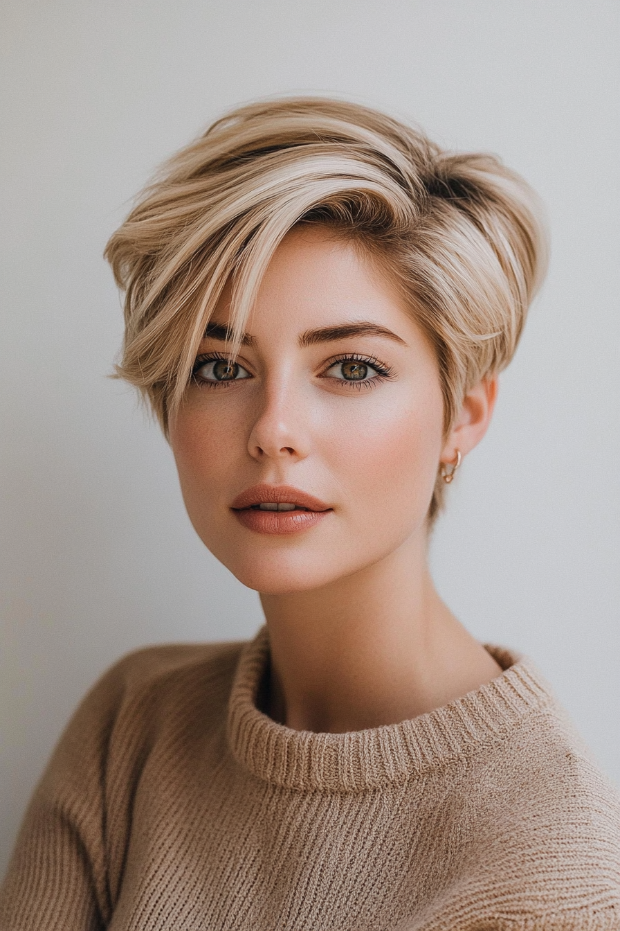 3. Classic Golden Blonde Pixie (Short Pixie Haircuts For Women) - Short Pixie Haircuts For Women