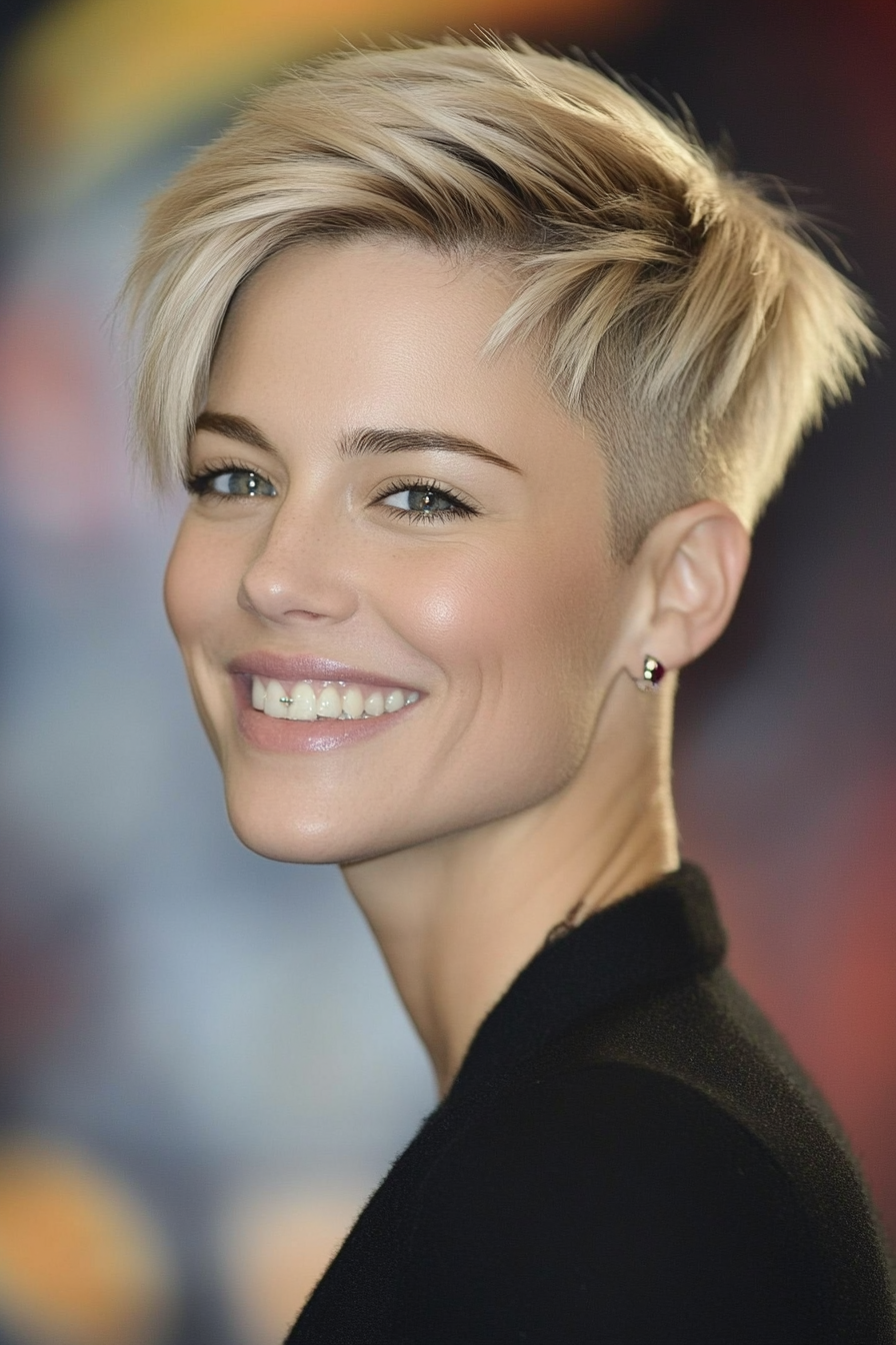 12. Undercut Sandy Blonde Pixie (Short Pixie Haircuts For Women) - Short Pixie Haircuts For Women