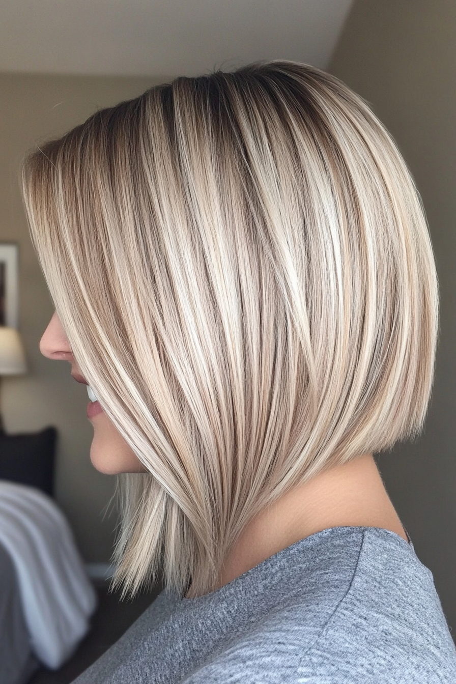 1. Ash Blonde Tapered Inverted Bob (Inverted Bob Haircuts For Fine Hair) - Inverted Bob Haircuts For Fine Hair