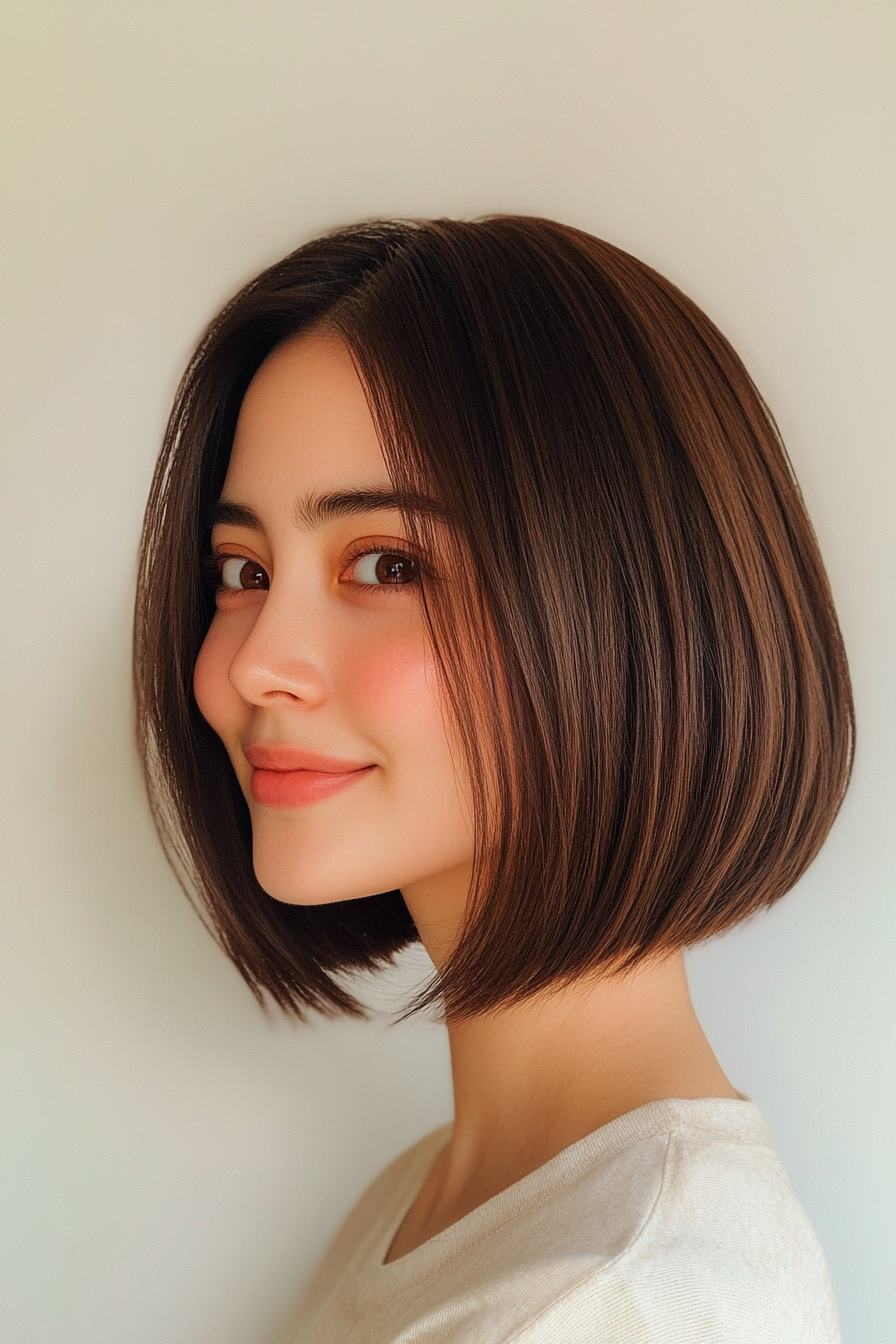 26. Warm Beige Sleek Lob (Inverted Bob Haircuts For Fine Hair) - Inverted Bob Haircuts For Fine Hair