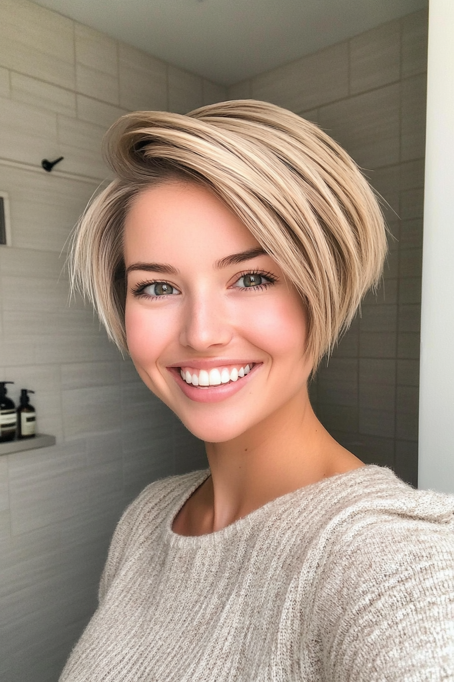 20. Pixie Bob in Soft Sandy Blonde (Short Hairstyles For Thin Hair) - Short Hairstyles For Thin Hair