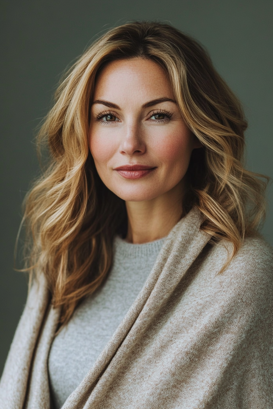 8. Wavy Collarbone Cut in Sandy Blonde (Hairstyles For Women Over 40 With Fine Hair) - Hairstyles For Women Over 40 With Fine Hair