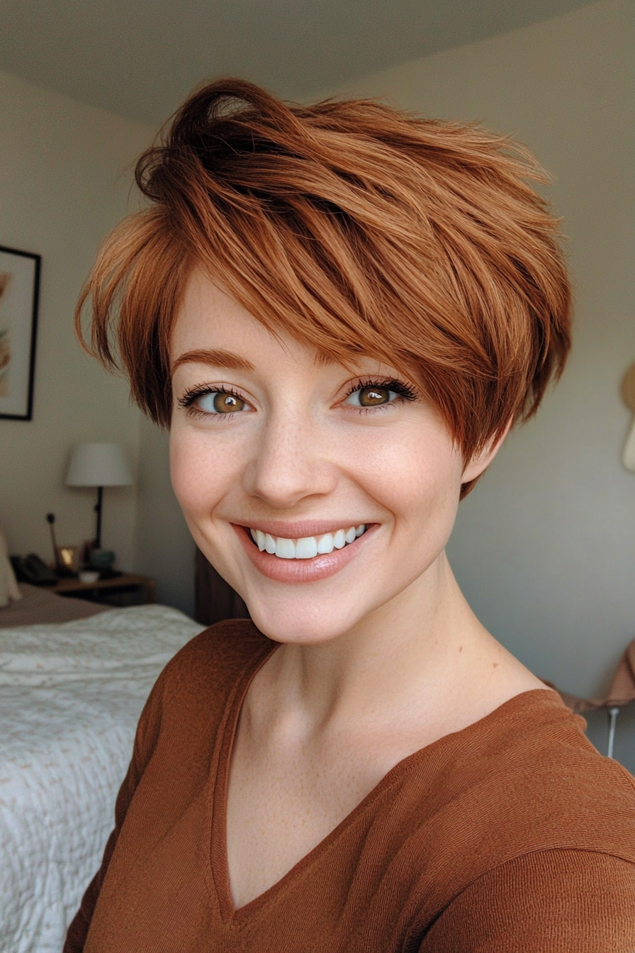 1. Pixie Breeze in Chestnut (Funky Short Haircuts) - Funky Short Haircuts