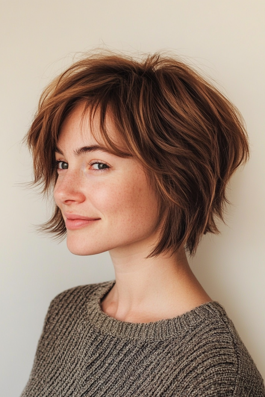 16. Tawny Feathered Mullet (Funky Short Haircuts) - Funky Short Haircuts