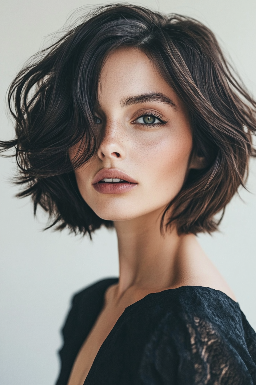 19. Cocoa Wavy Short Cut (Funky Short Haircuts) - Funky Short Haircuts