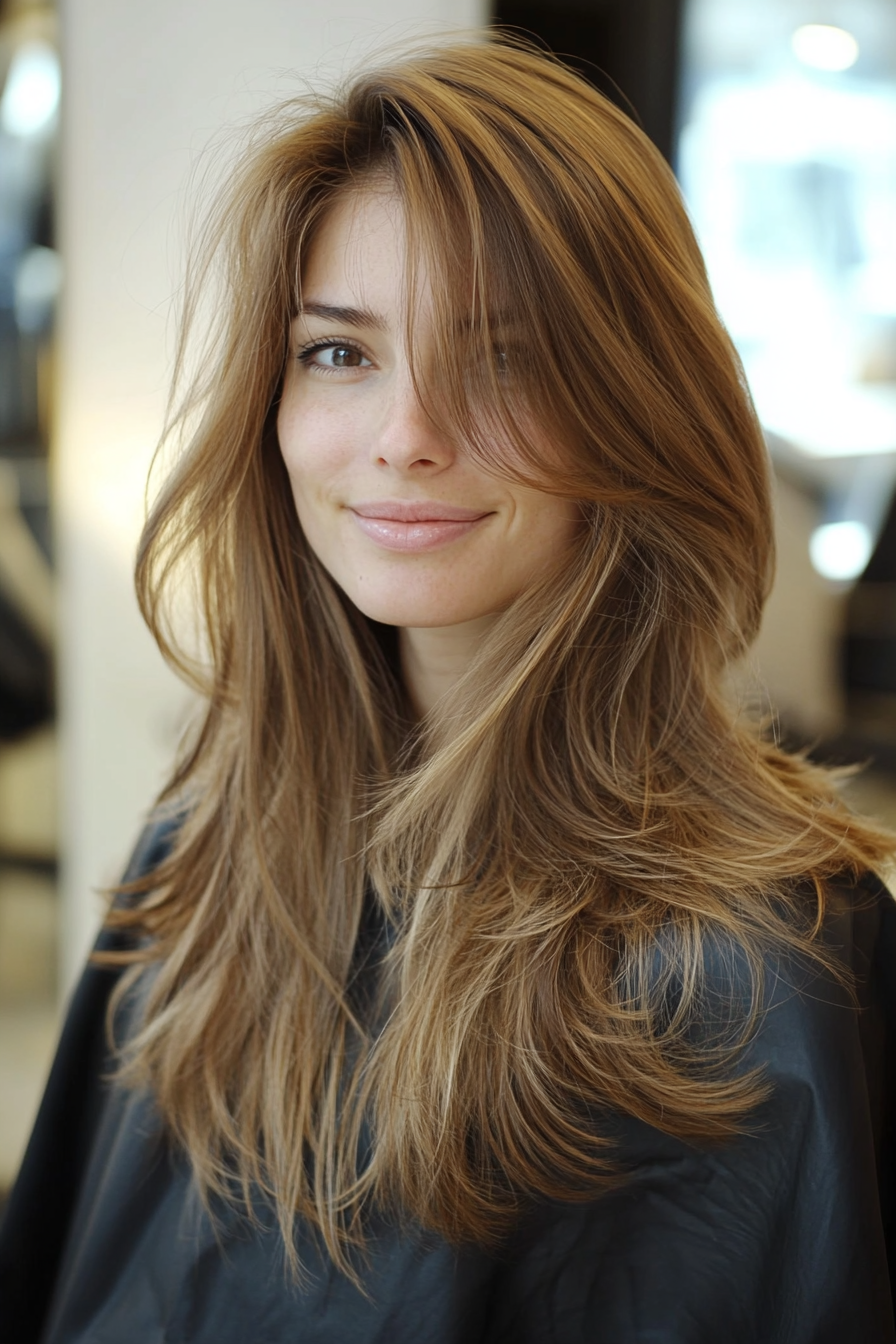 14. Sandy Brown Long Angled Layers (Haircuts For Long Hair With Layers) - Haircuts For Long Hair With Layers