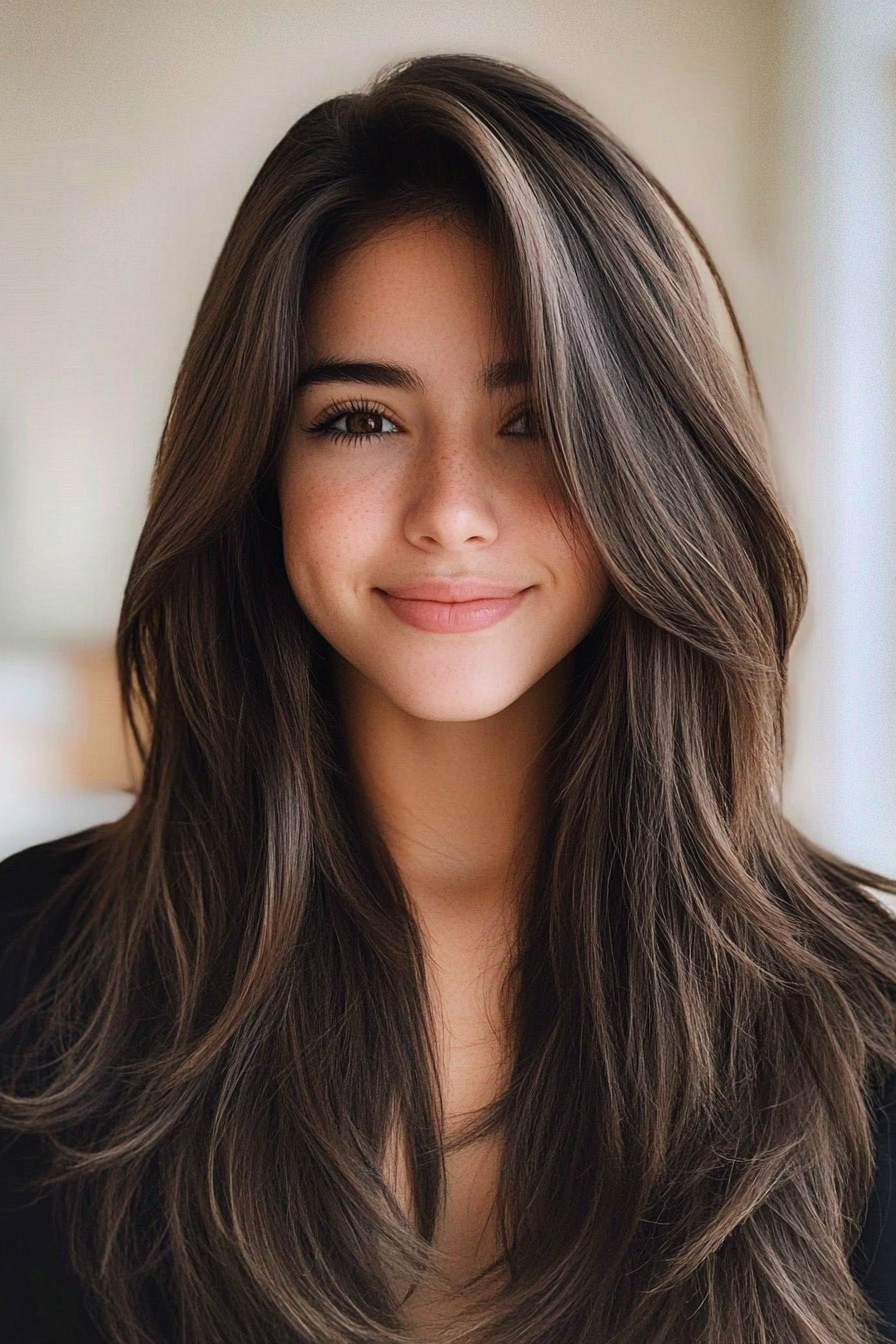 22. Medium Ash Brown Choppy Layers (Haircuts For Long Hair With Layers) - Haircuts For Long Hair With Layers