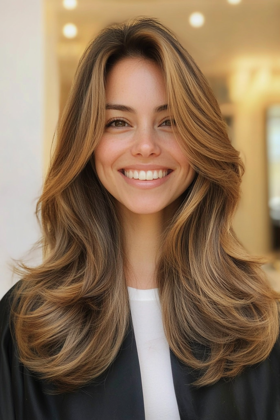 25. Golden Olive Subtle Layers (Haircuts For Long Hair With Layers) - Haircuts For Long Hair With Layers