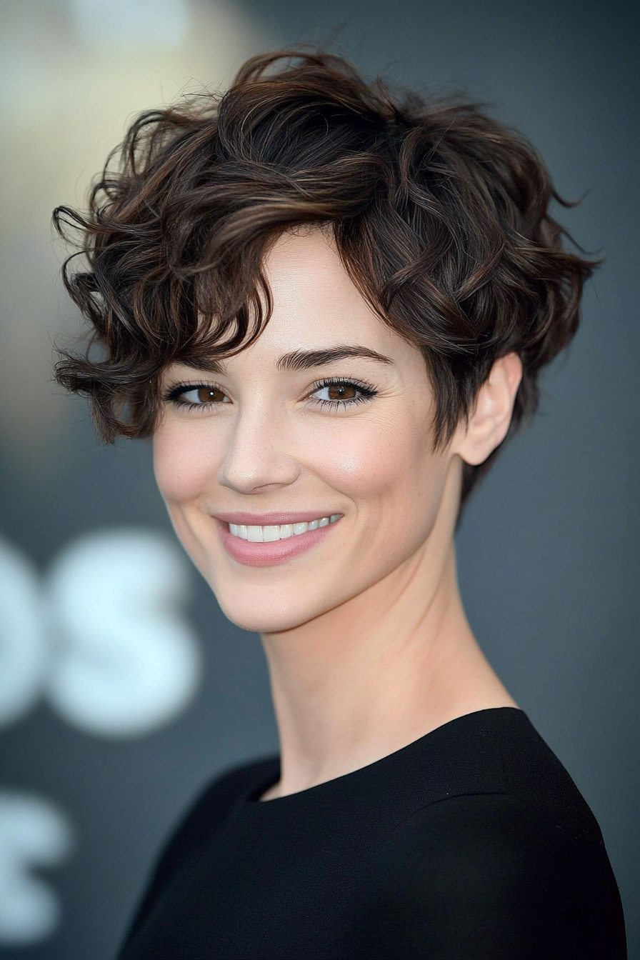 10. Soft Curls Pixie in Cool Espresso (Pixie Hairstyles For Thin Hair) - Pixie Hairstyles For Thin Hair