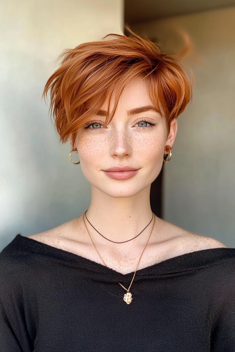 15. Piecey Pixie in Light Auburn (Pixie Hairstyles For Thin Hair) - Pixie Hairstyles For Thin Hair