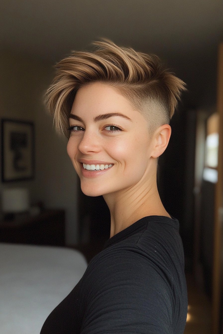 16. Undercut Pixie with Ash Blonde (Pixie Hairstyles For Thin Hair) - Pixie Hairstyles For Thin Hair