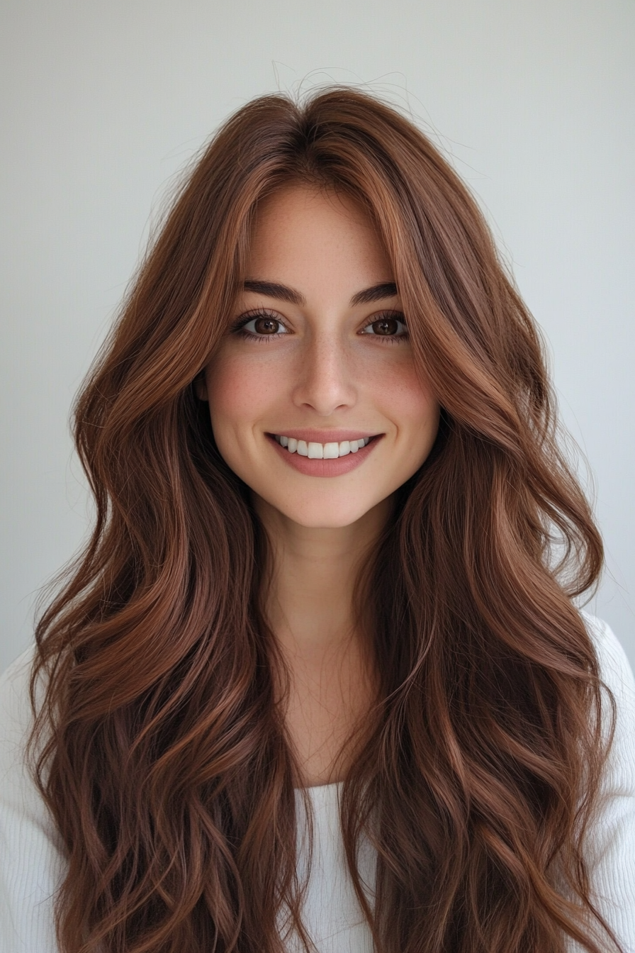 4. Rich Chestnut Soft Waves (Haircuts For Long Brown Hair) - Haircuts For Long Brown Hair