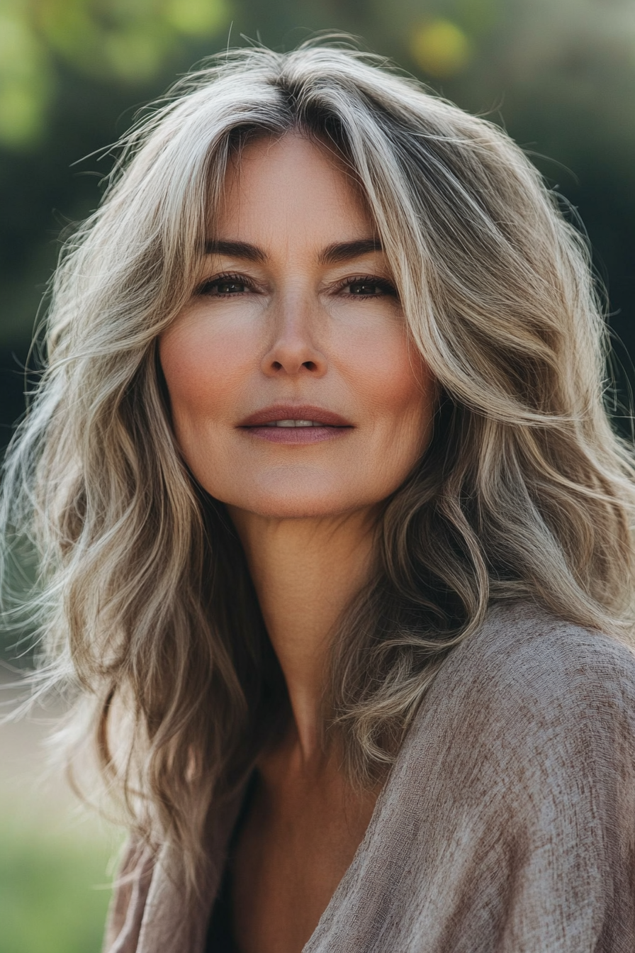 13. Soft Wavy Lob in Honey Blonde (Haircuts For Women Over 60 With Thin Hair) - Haircuts For Women Over 60 With Thin Hair