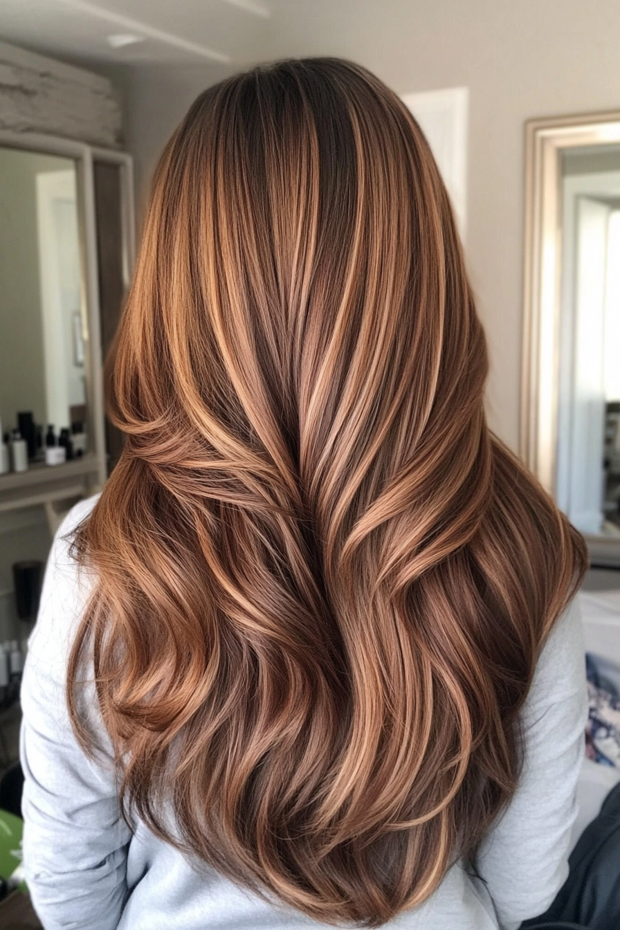 12. Caramel-Toned Balayage Layers (Long Hairstyles For Women Over 60) - Long Hairstyles For Women Over 60