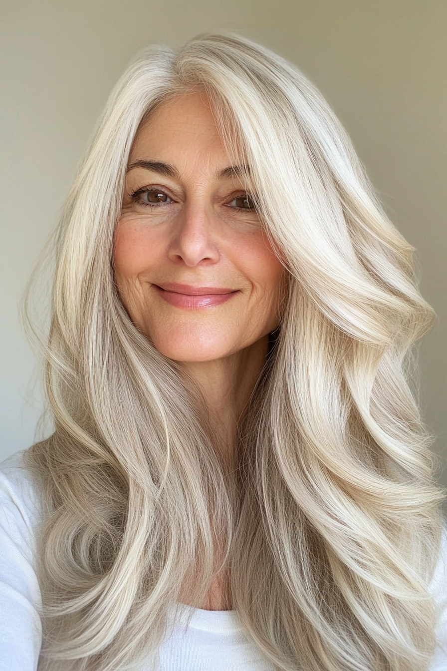 15. Dimensional Sandy Blonde Waves (Long Hairstyles For Women Over 60) - Long Hairstyles For Women Over 60