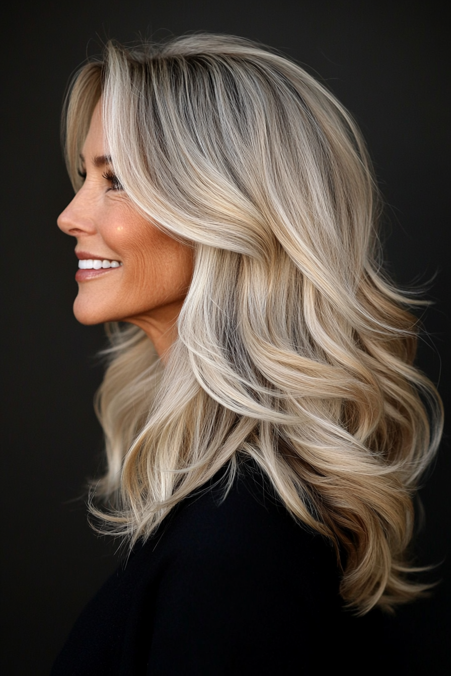 9. Sandy Blonde Soft Waves (Hairstyles For Women Over 50) - Hairstyles For Women Over 50