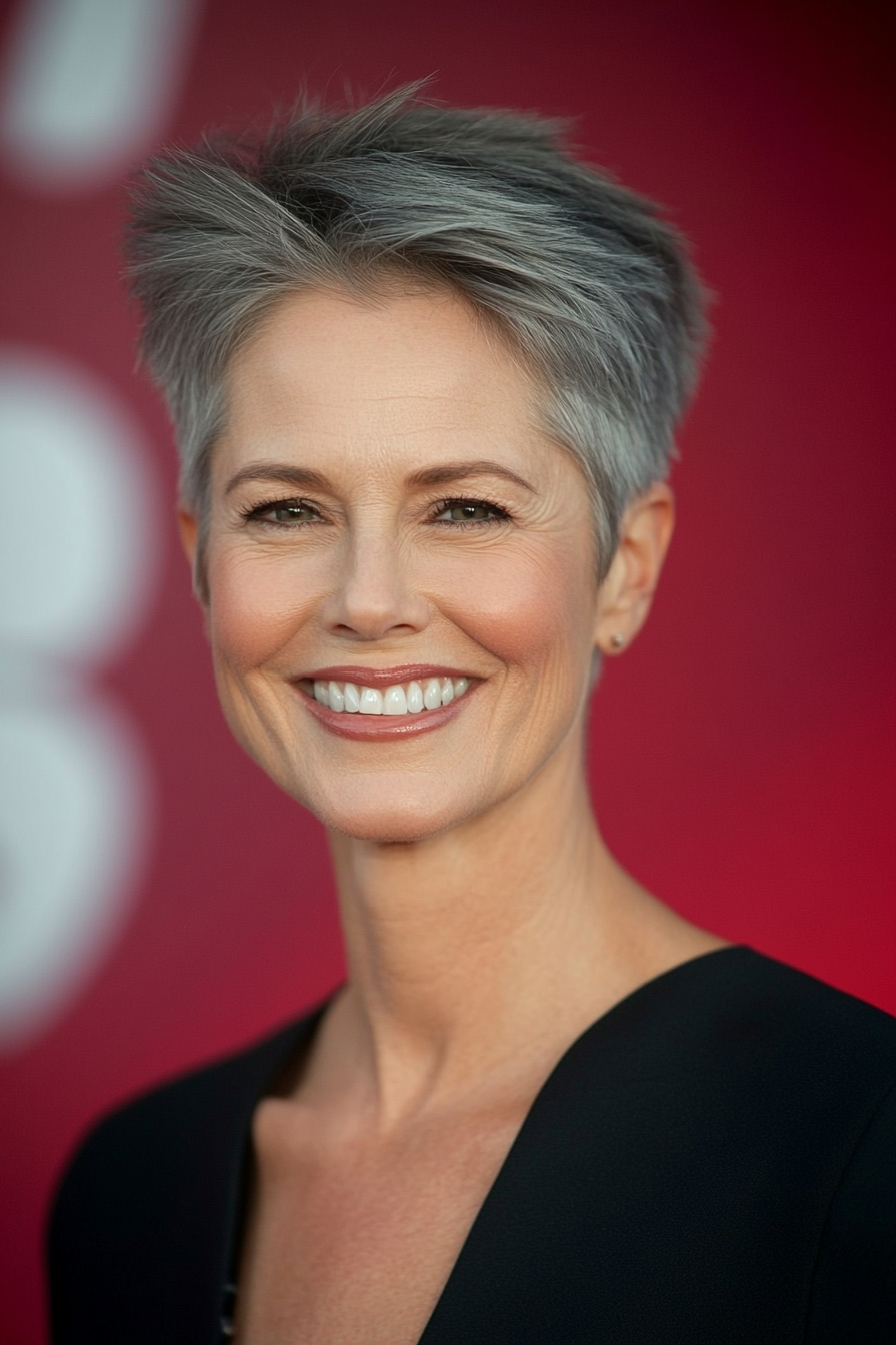 12. Short Gray Tapered Pixie (Hairstyles For Women Over 50) - Hairstyles For Women Over 50