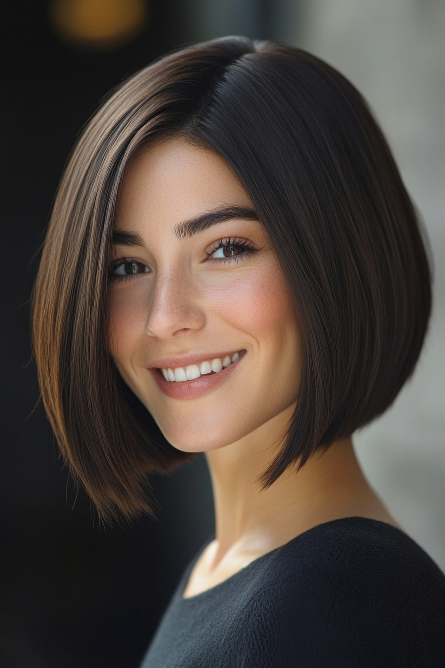 24. Rich Toffee A-Line Bob (Stacked Bob Haircuts) - Stacked Bob Haircuts
