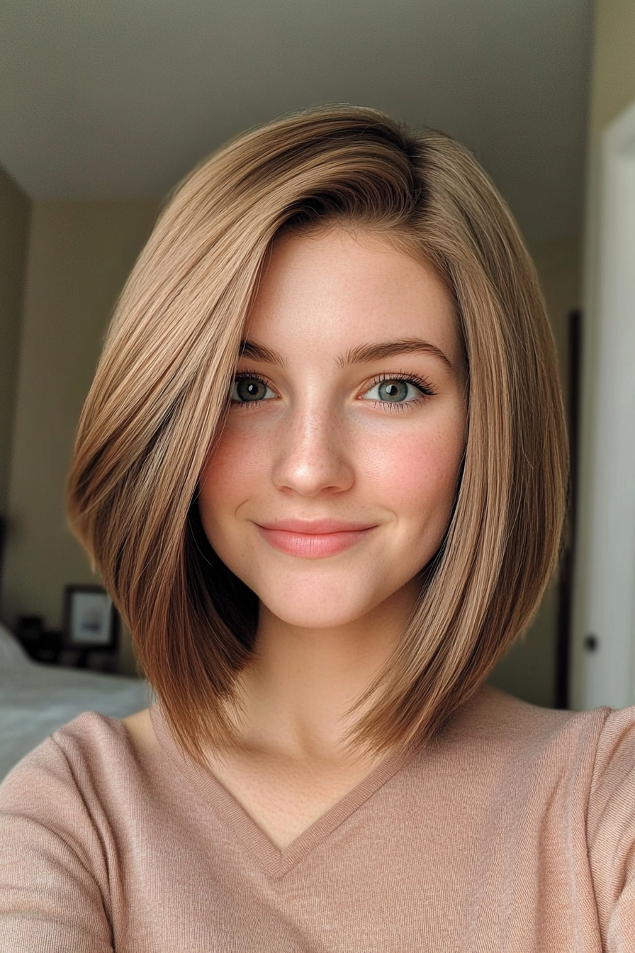 1. Soft Layered Caramel Bob (Stacked Bob Haircuts) - Stacked Bob Haircuts