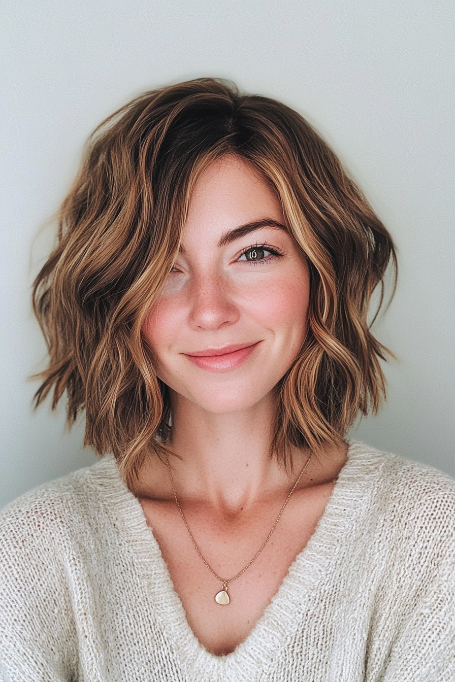 4. Golden Brown Choppy Bob (Stacked Bob Haircuts) - Stacked Bob Haircuts